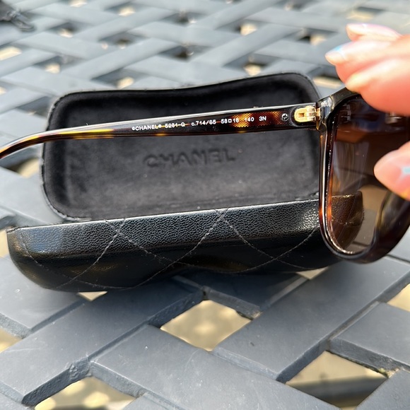 Chanel 5281-Q Sunglasses - Brown Tortise Shell - Picture 4 of 6